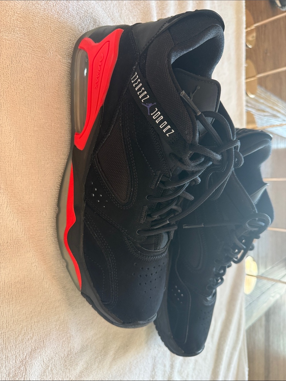 Men's Black jordan with neon Accent